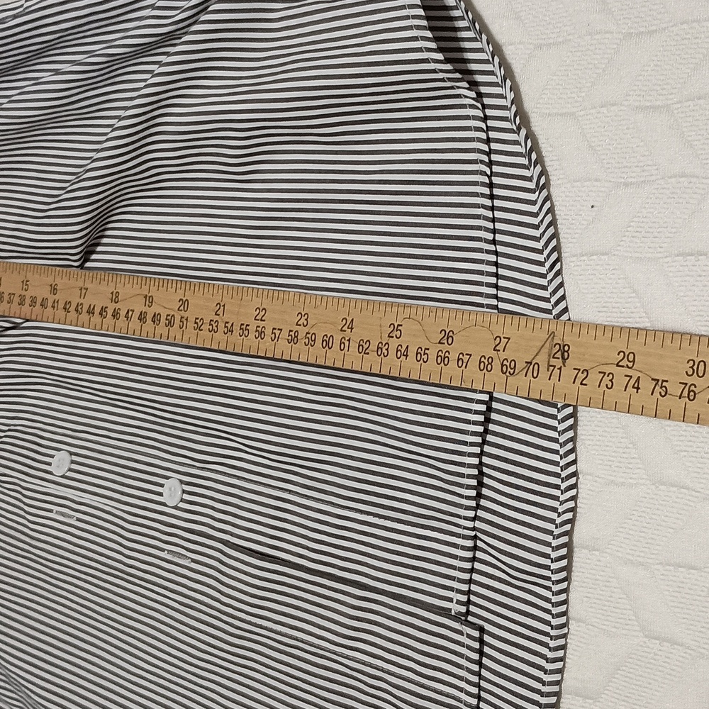 Striped Button-Front Collar Blouse - image 5